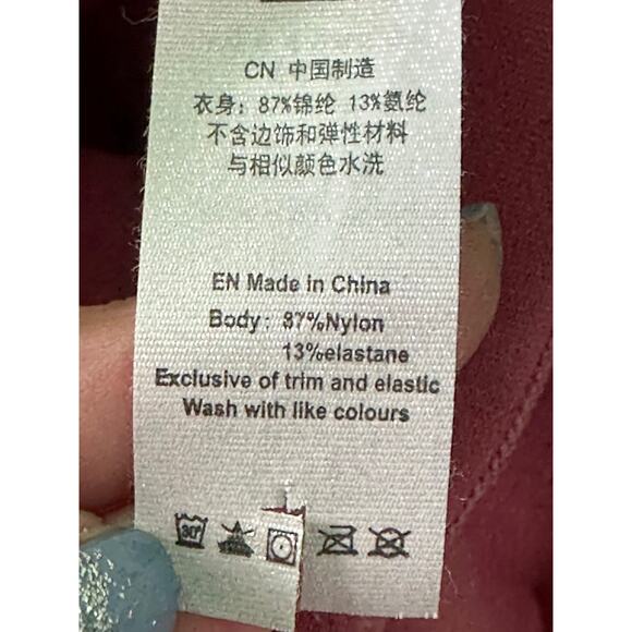 Blush pink fitted built in bra crop tank top cami size small - Picture 4 of 9